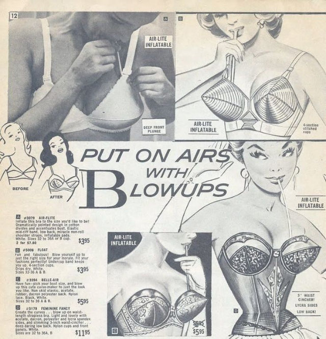Blow Up to Be the Size You Want: The Inflatable Bra from the 1950s and 1960s Vintage Ads