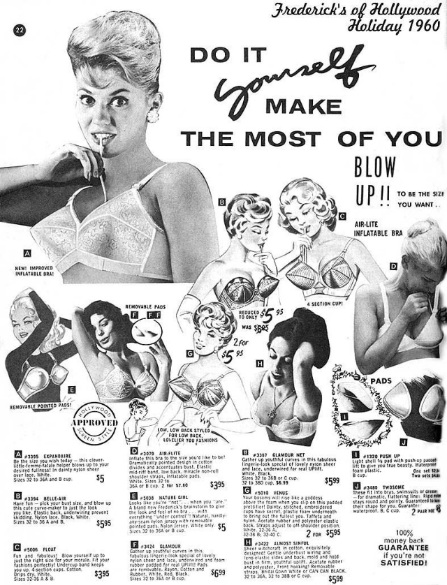 Blow Up to Be the Size You Want: The Inflatable Bra from the 1950s and 1960s Vintage Ads
