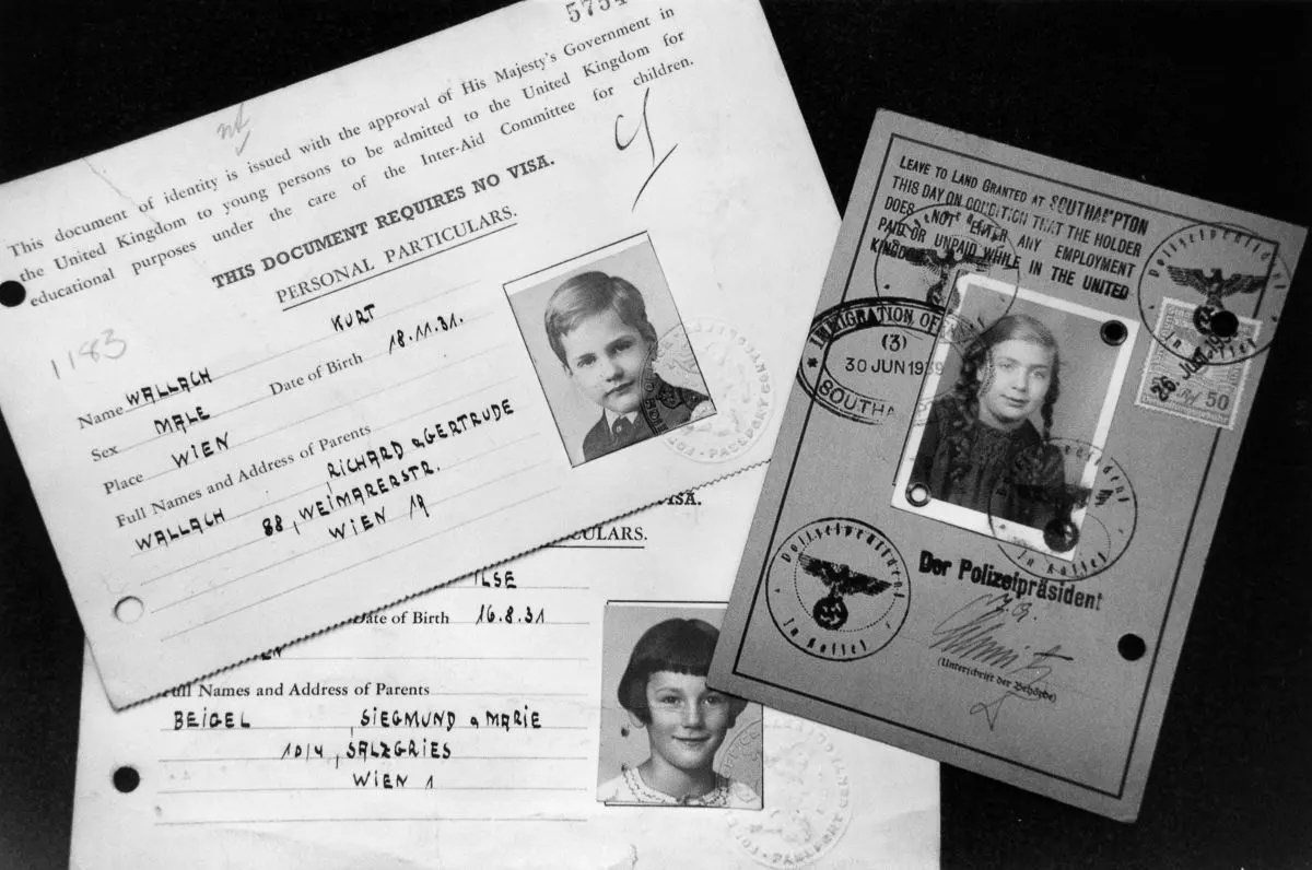#6 Travel documents for children rescued in the Kindertransport, 1939.