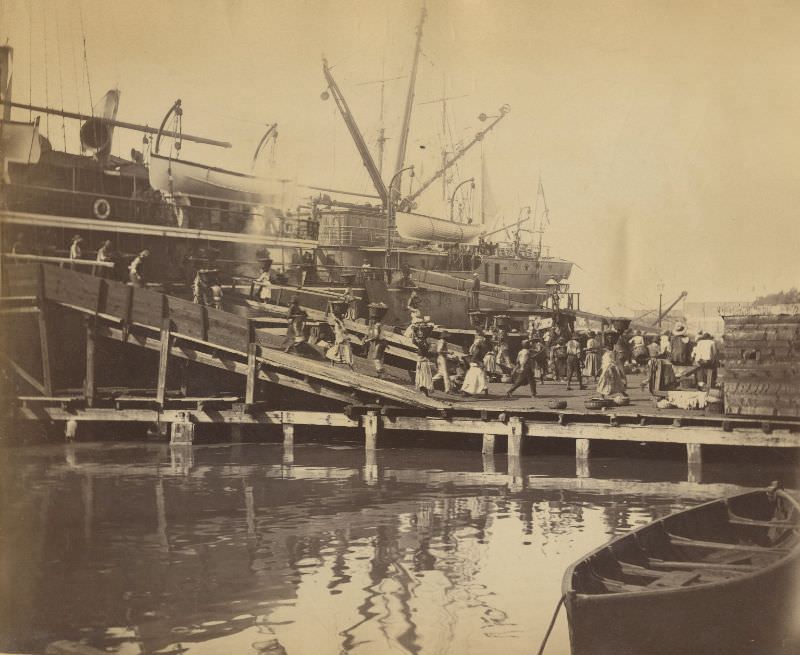 #70 Coaling a mail packet, Kingston, 1891