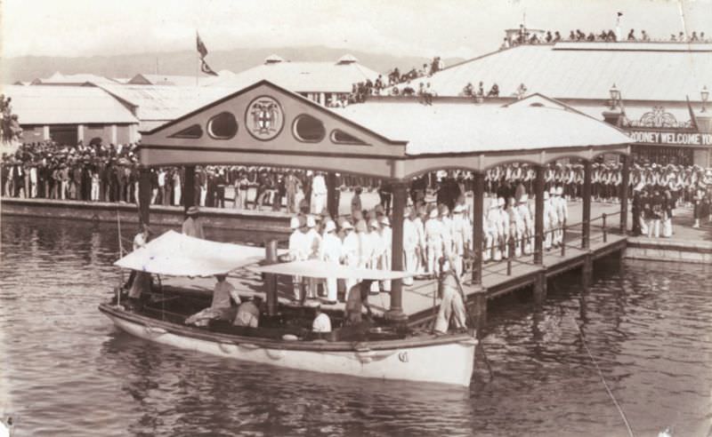 #71 Arrival of Prince George at Kingston, Jamaica, 1891