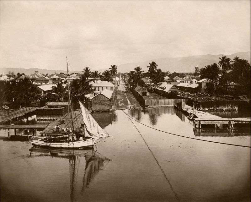 #74 Kingston from harbor, Jamaica, 1891