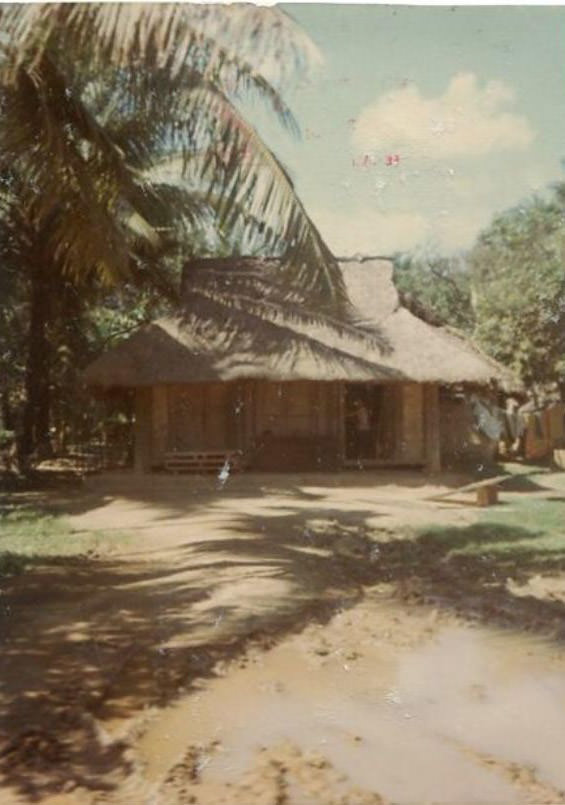 #1 A bamboo hut in an unidentified Vietnamese village in South Vietnam during the Vietnam War