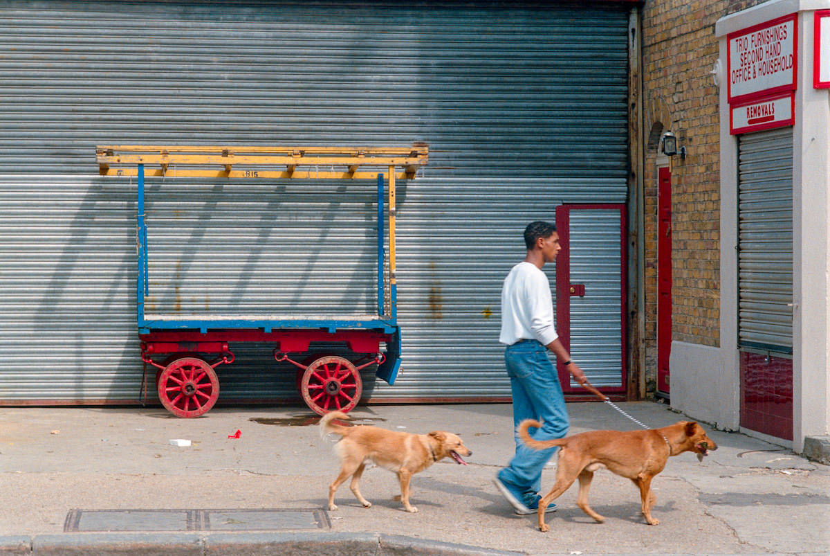 #17 Market trolley, Hoxton Market, Hoxton Street, Hoxton, Hackney, 1986