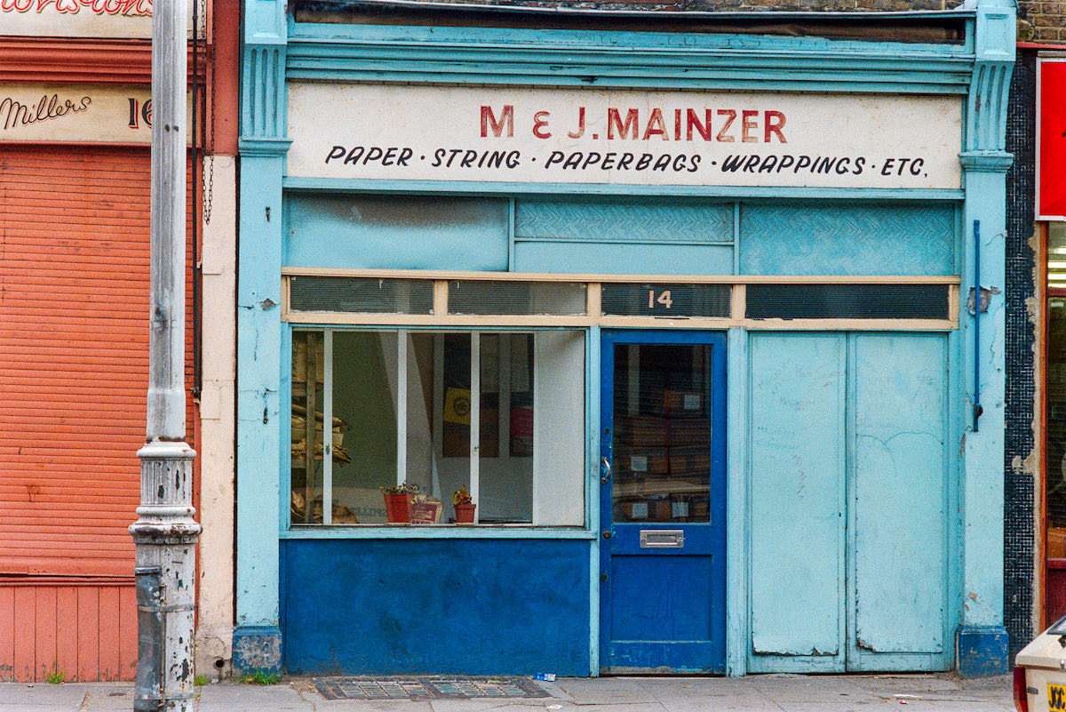 #34 M & J Mainzer, 14, Broadway Market, Hackney, 1986