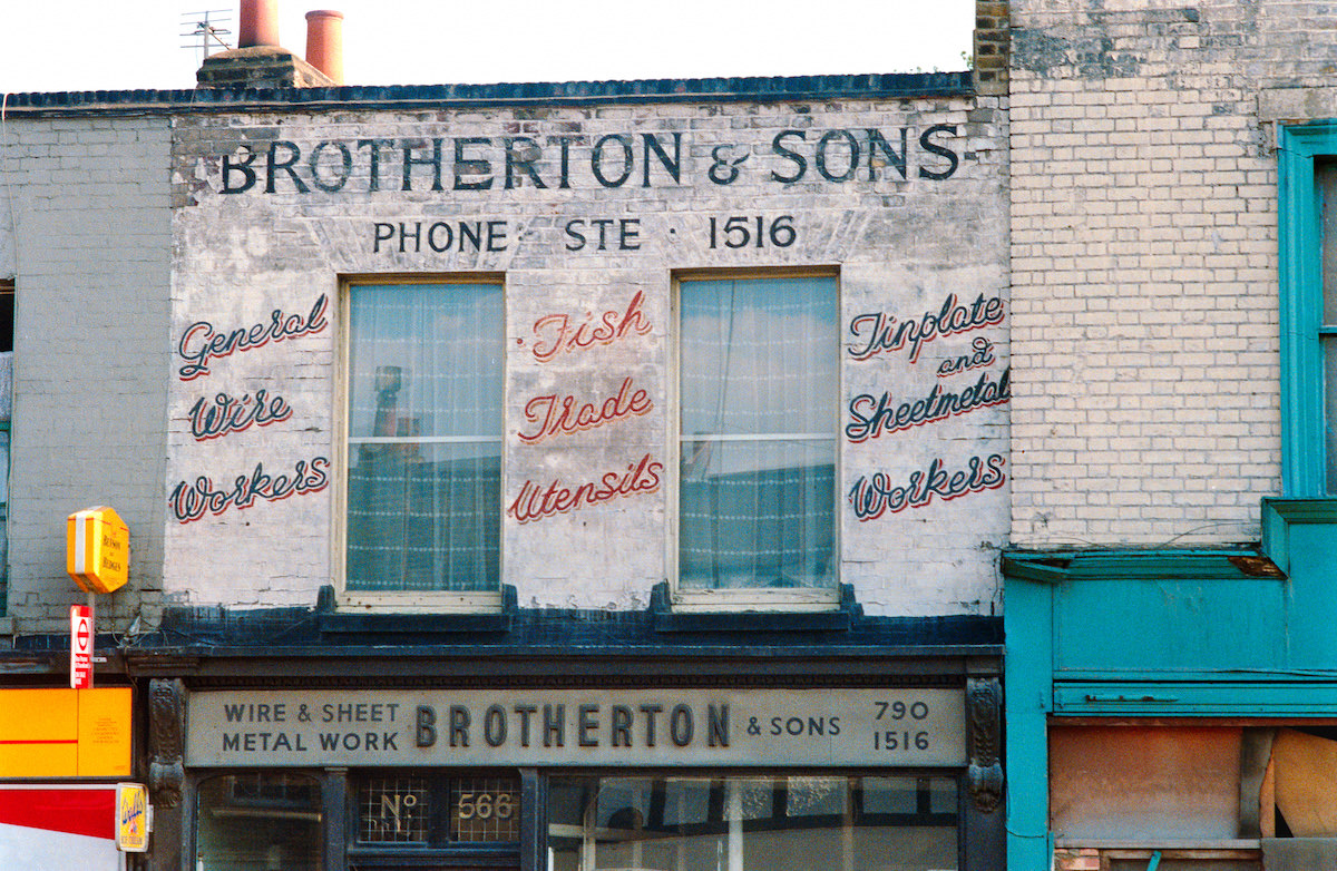 #9 Brotherton & Sons, 566, Commercial Rd, Limehouse, Tower Hamlets, 1986