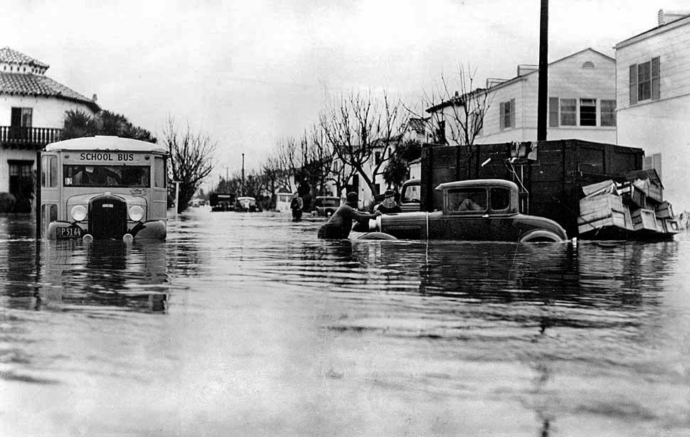 #75 Flooding at West 43rd Place near Leimert Boulevard, 1938