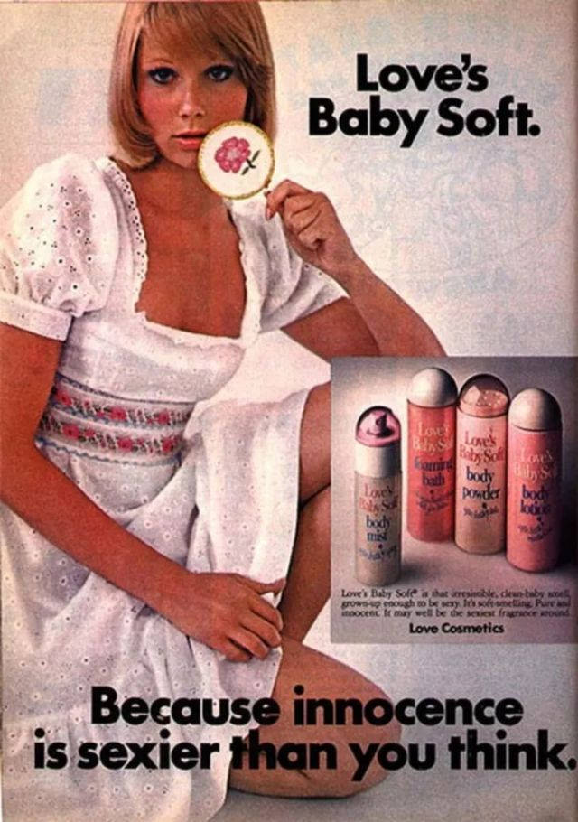 &;Because innocence is sexier than you think&;: Vintage Ads of Love&;s Baby Soft Perfumes from the 1970s and 1980s
