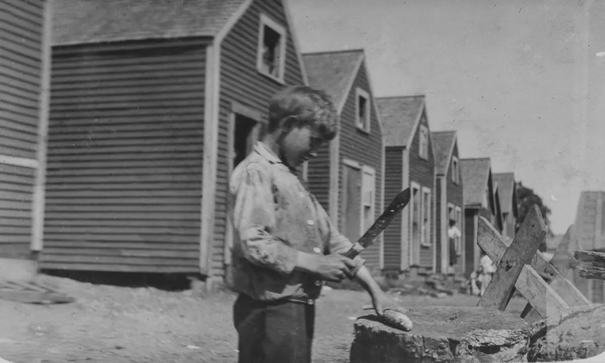 #9 George Goodell, and butcher knife used by many children.