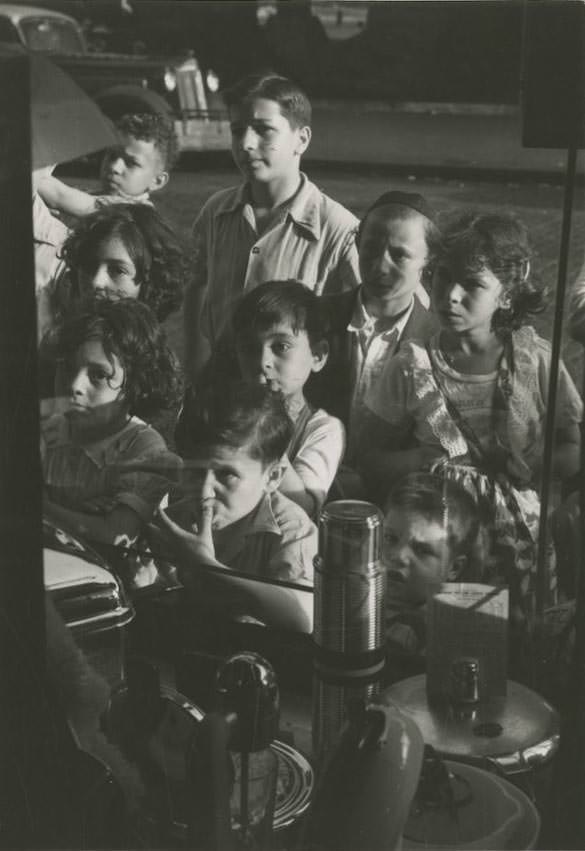 #19 Watching TV on Delancey Street, 1960