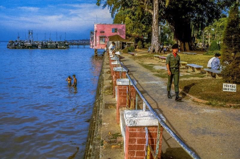 #25 The public park fronting on the Mekong River at the southeast corner of My Tho