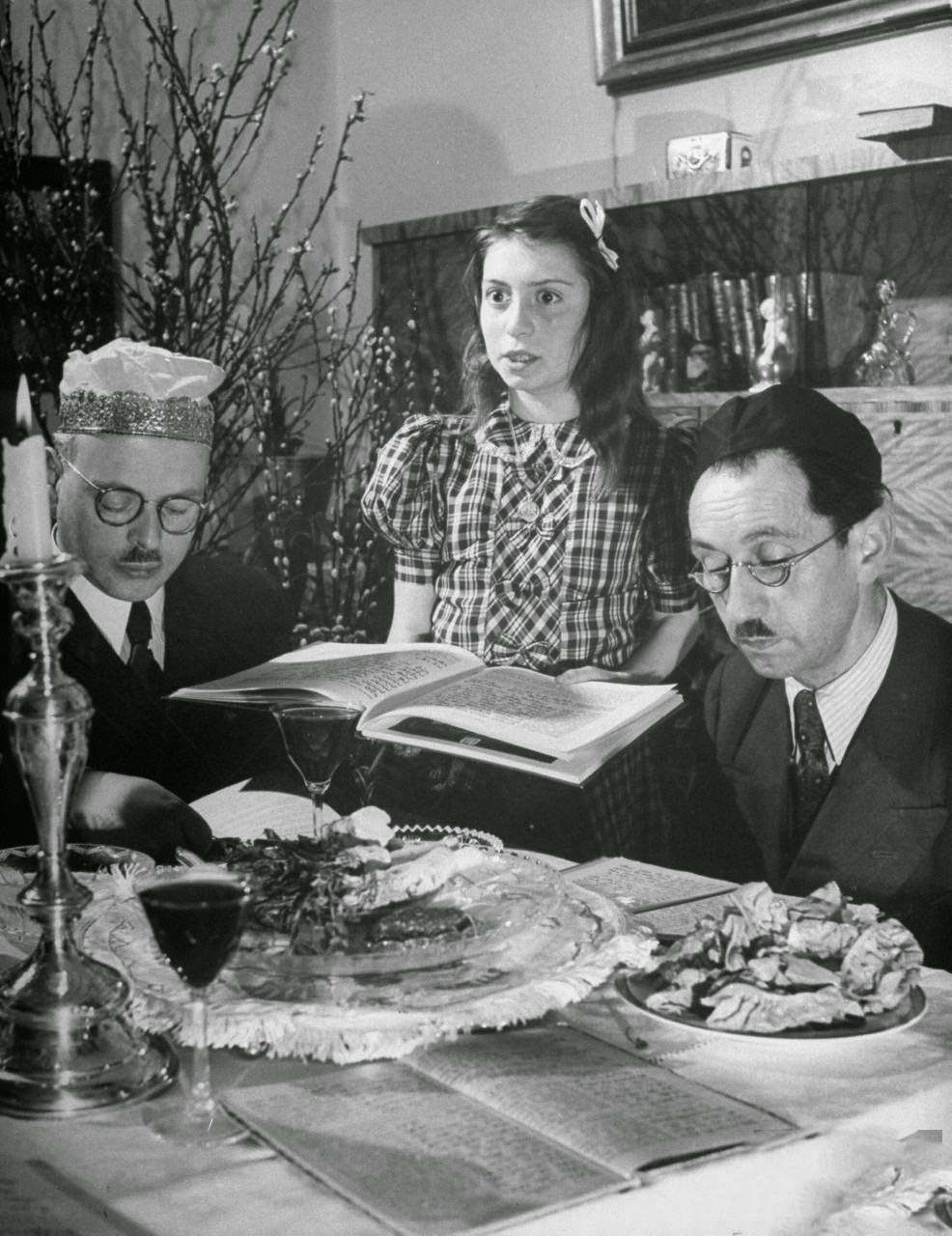 #1 A child asking her elders ritual question during the Passover seder.