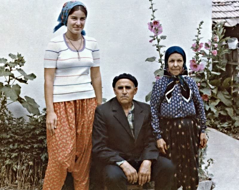 #25 Catherine with mom and dad, Polyanovo, Bulgaria, 1976