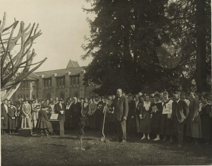 #8 Tree-planting ceremony on the grounds of San Jose State Teachers College, San Jose, 1925