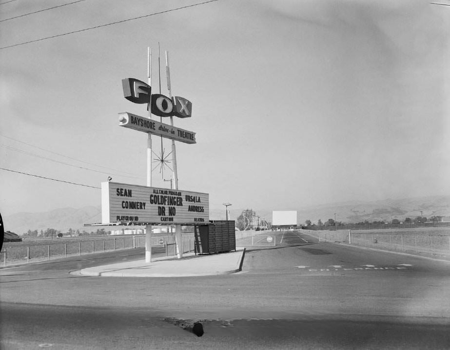 #9 The Fox Bayshore Drive-In was located at First and Brokaw Streets, San Jose, California, 1966