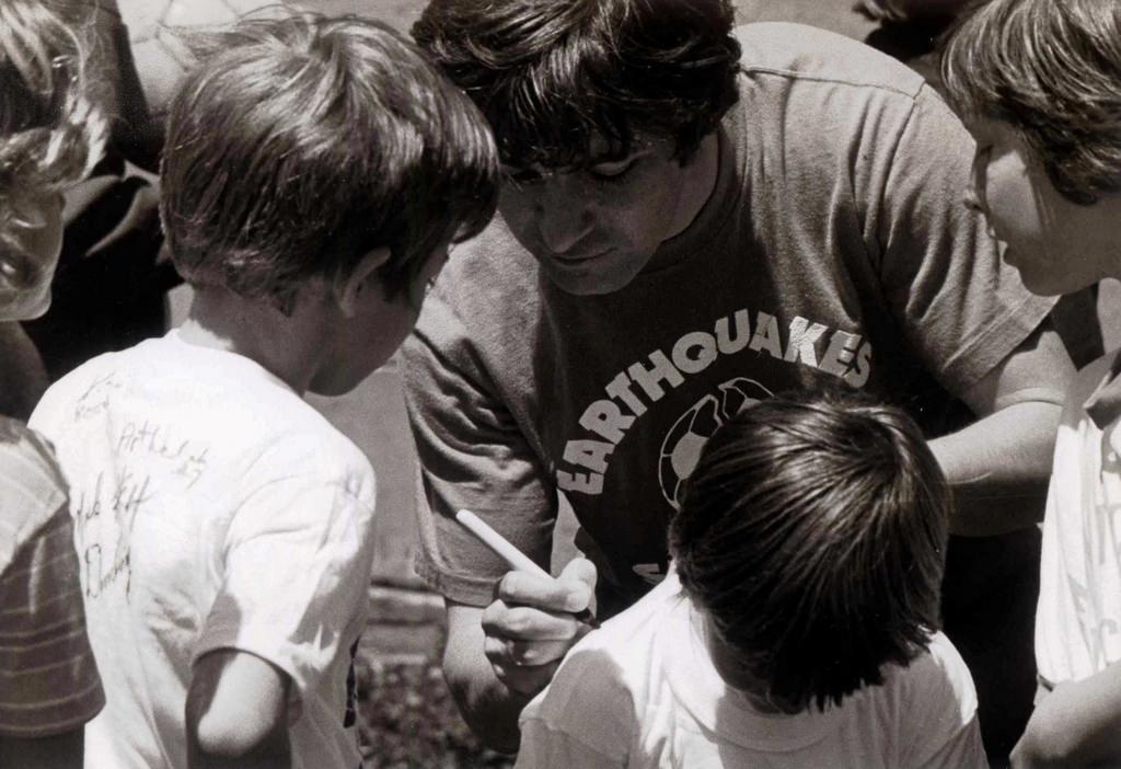#10 Johnny Moore signing autographs, 1974