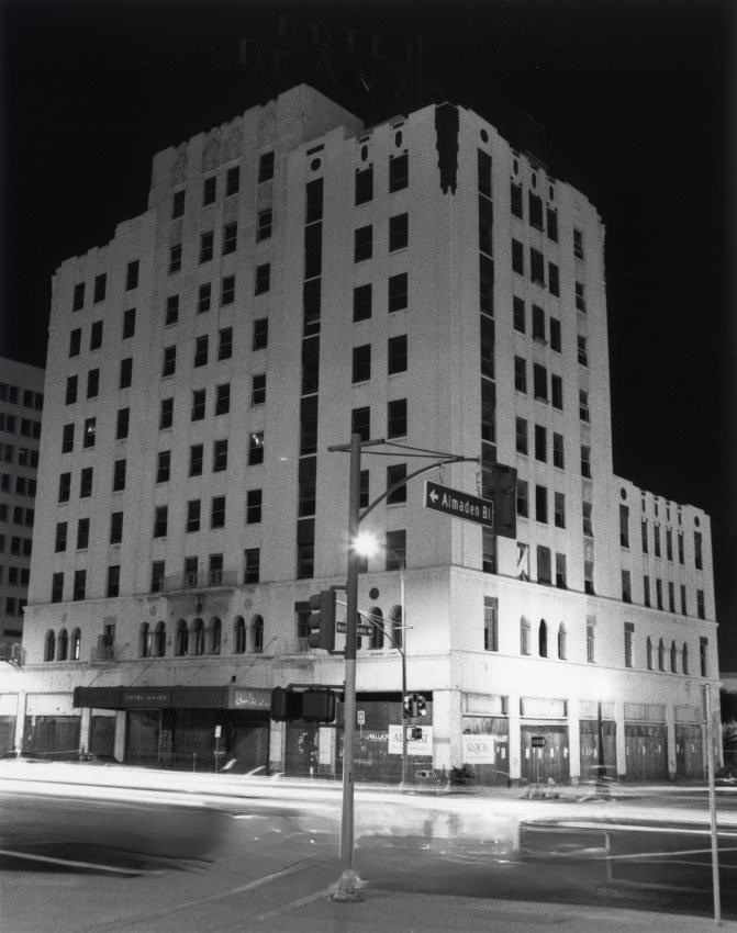 #25 De Anza Hotel at night, 1988