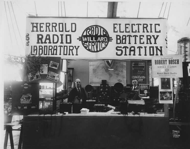 #37 Charles Herrold in radio lab booth, 1925