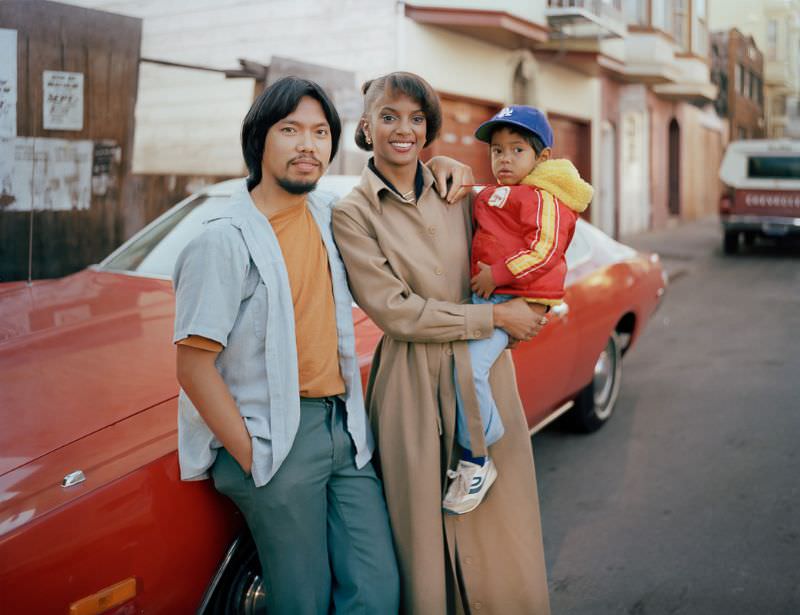 #10 Langton Street residents Lalett and Vanessa Fernandez with their son, 1980