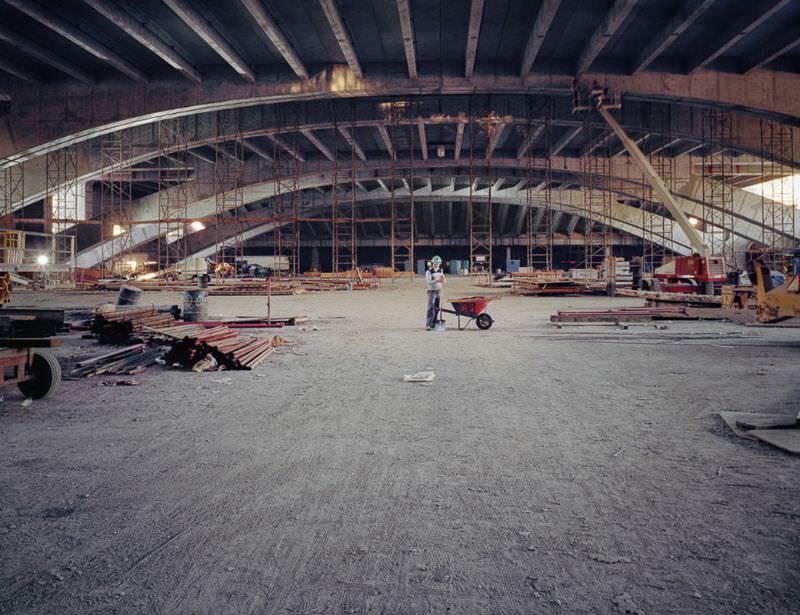 #20 Man with wheelbarrow, Moscone Center, 1980