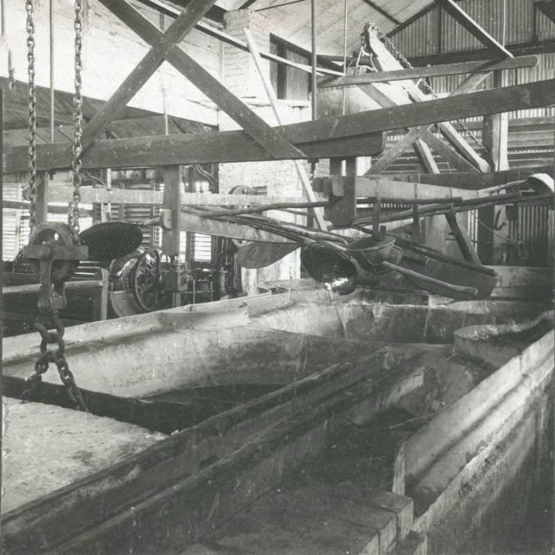 #16 Boiling Coppers, Weltz Pan and Crane in Old Style Sugar Mill, Mona Sugar Plantation, Jamaica, 1904