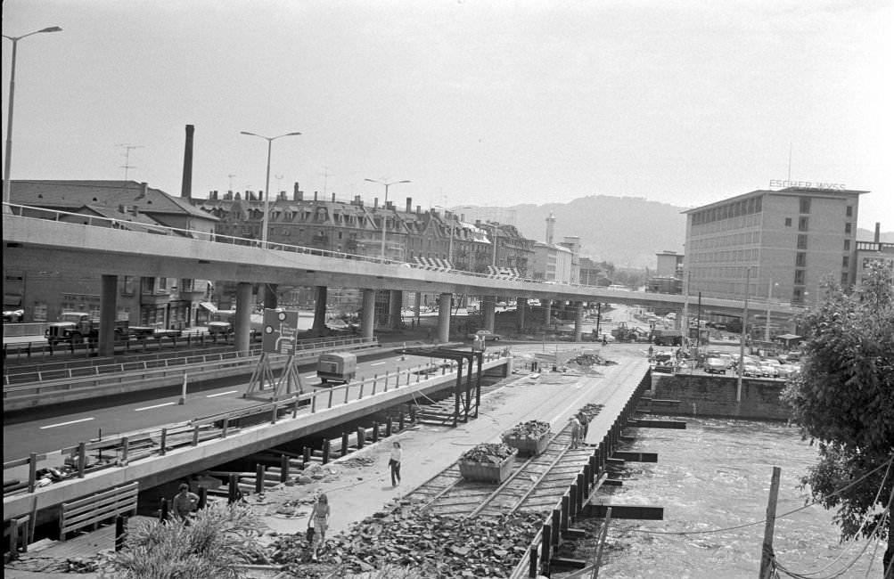 #139 Road construction in Zurich, 1970