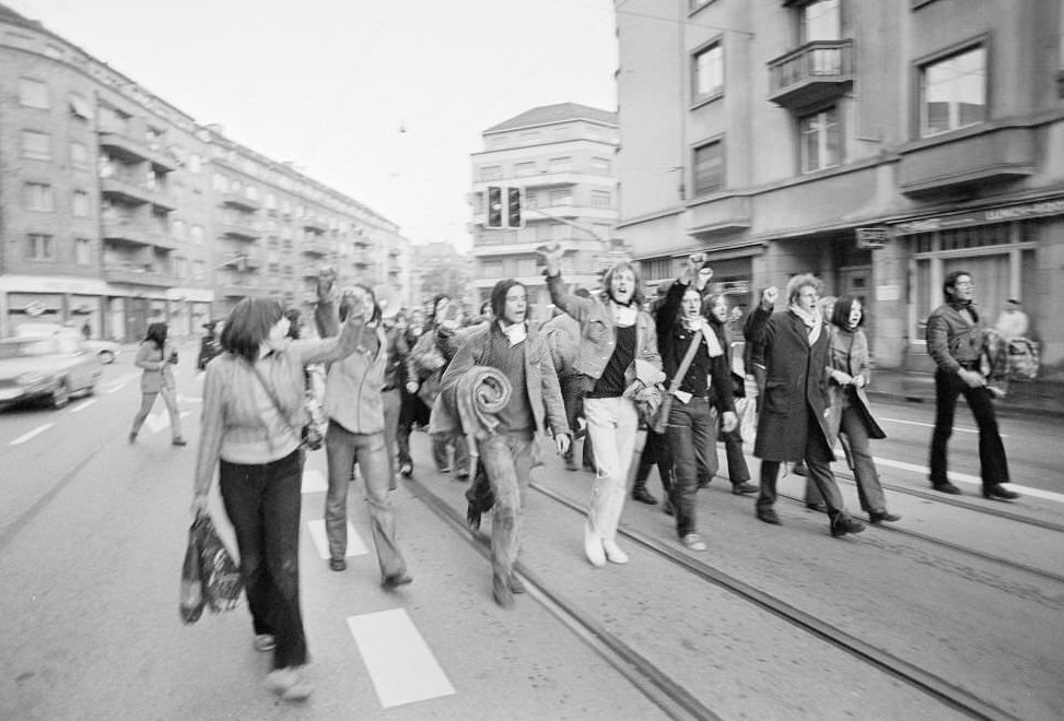 #232 Demonstration in the Venedigstrasse, 1971