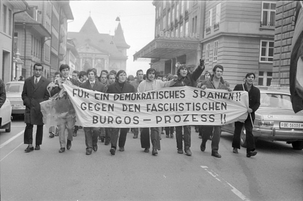 #249 Spain-demonstration in Berne, 1970