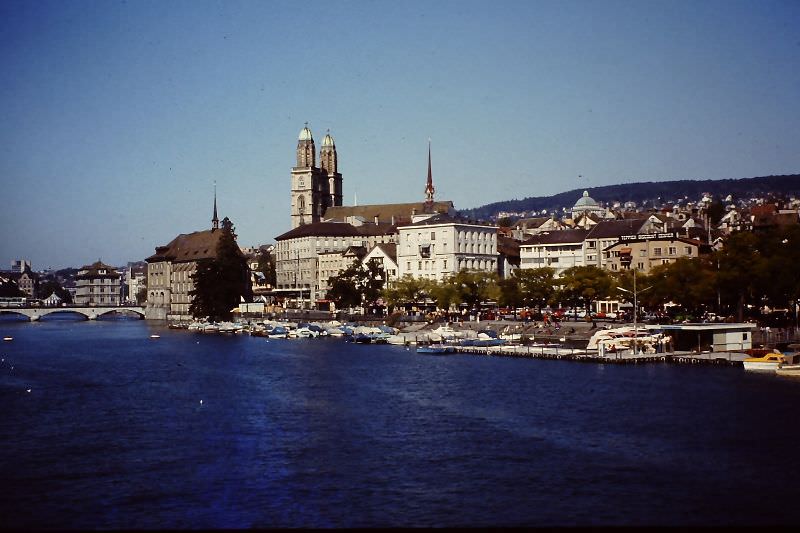 #33 Limmatquai and Grossmünster (church), Zürich, 1979