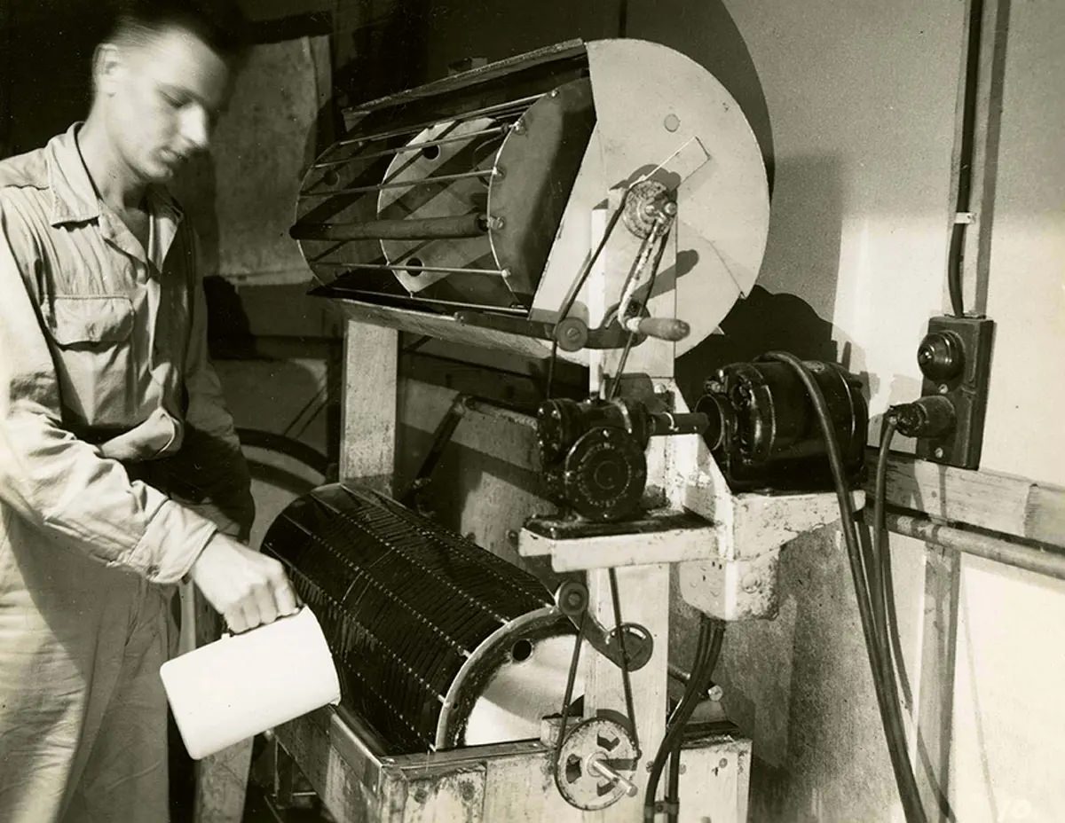 #15 The next step is the processing of the film, which is done both on automatic machines which do individual rolls.