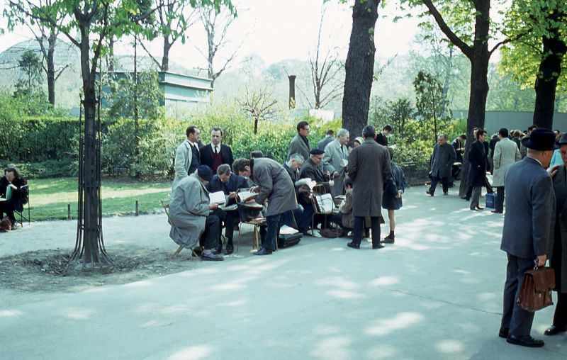 #109 Stamp collectors on Champs-Élysées, Paris, 1967