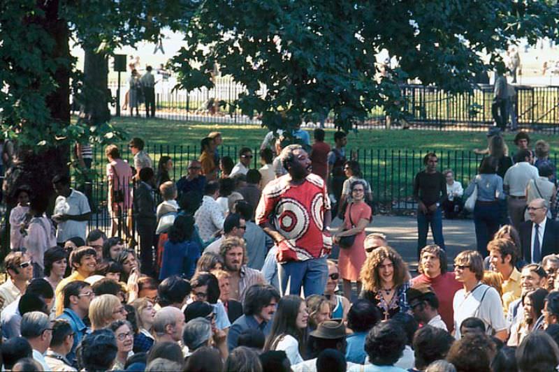 #114 Speaker’s Corner in Hyde Park, 1970s