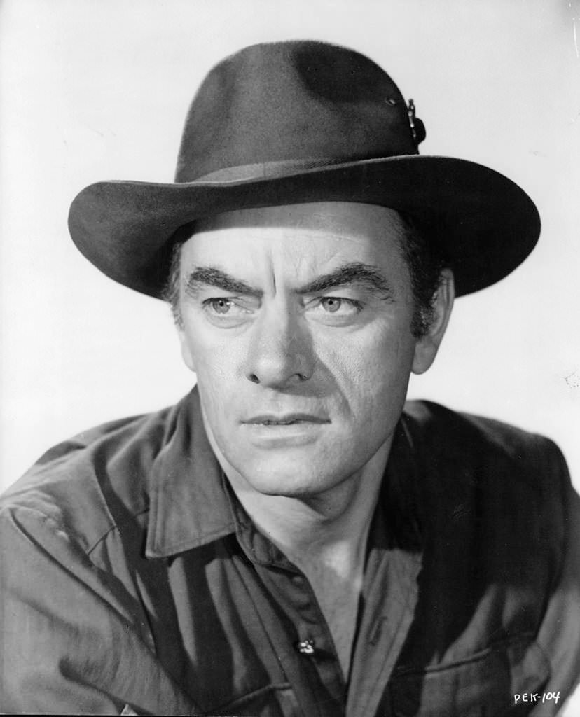 John Ireland as Sergeant Harry in a scene from the film ’55 Days At Peking’, 1963.