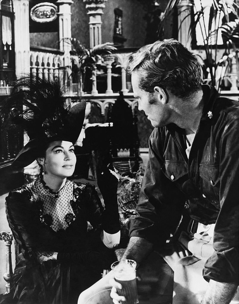 Ava Gardner and Charlton Heston in ’55 Days At Peking’, 1963.