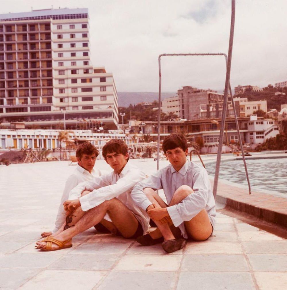 #1 George Harrison, Paul McCartney and Ringo Starr in Tenerife, April 1963.