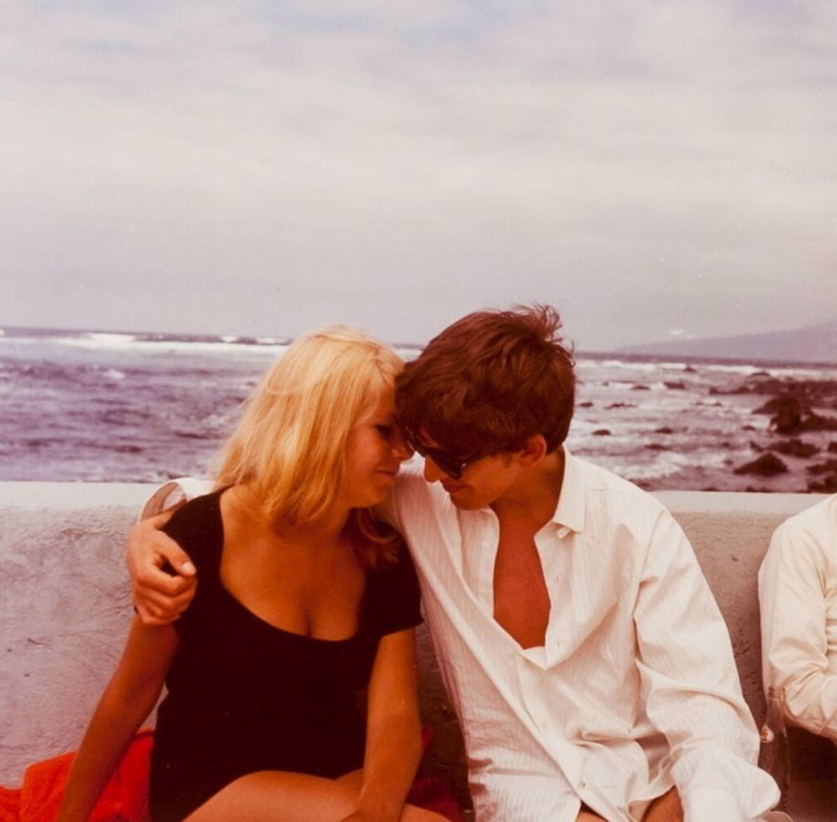 #10 George Harrison and Astrid Kirchherr in Tenerife, April 1963.
