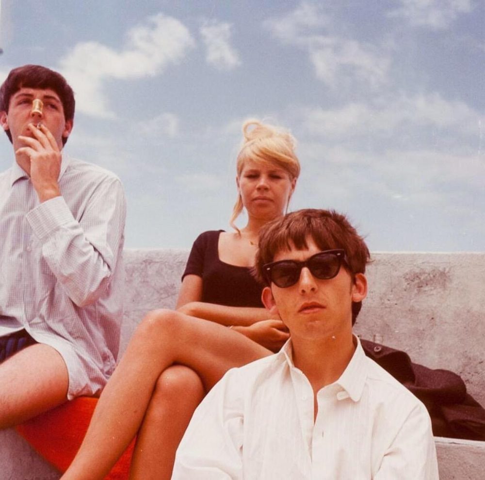 #6 George Harrison, Paul McCartney and Astrid Kirchherr in Tenerife, April 1963.