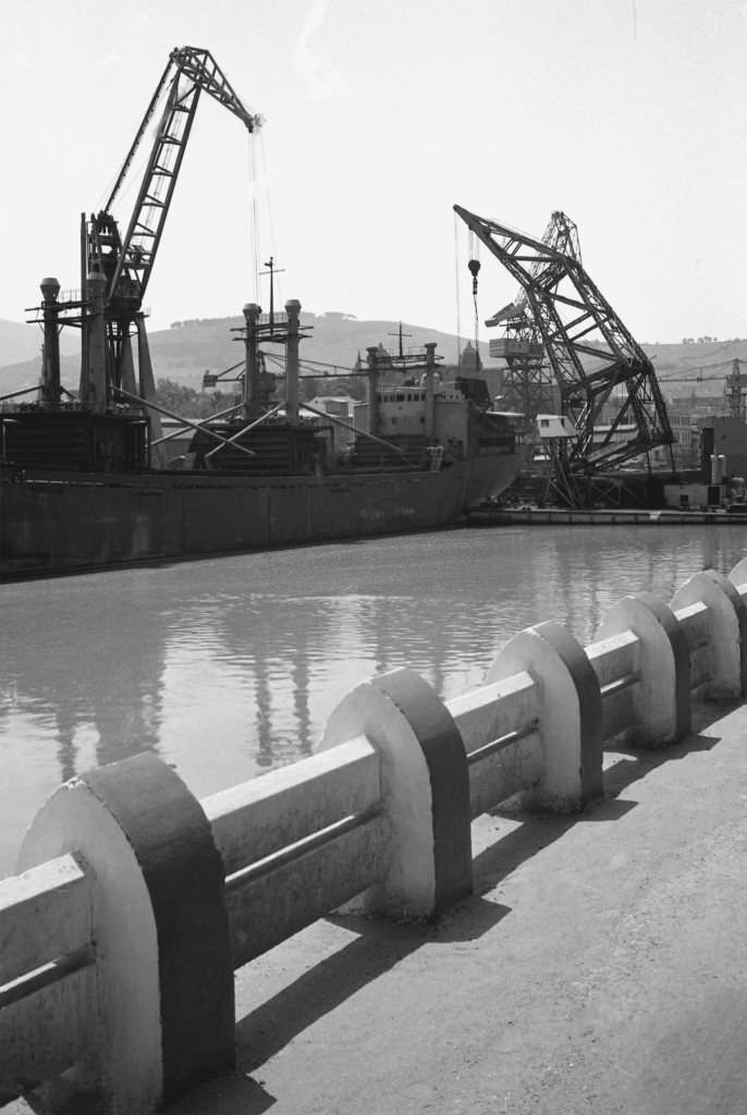 #29 River “Ria del Nervion” and port, Bilbao, Vizcaya, Spain, 1967.