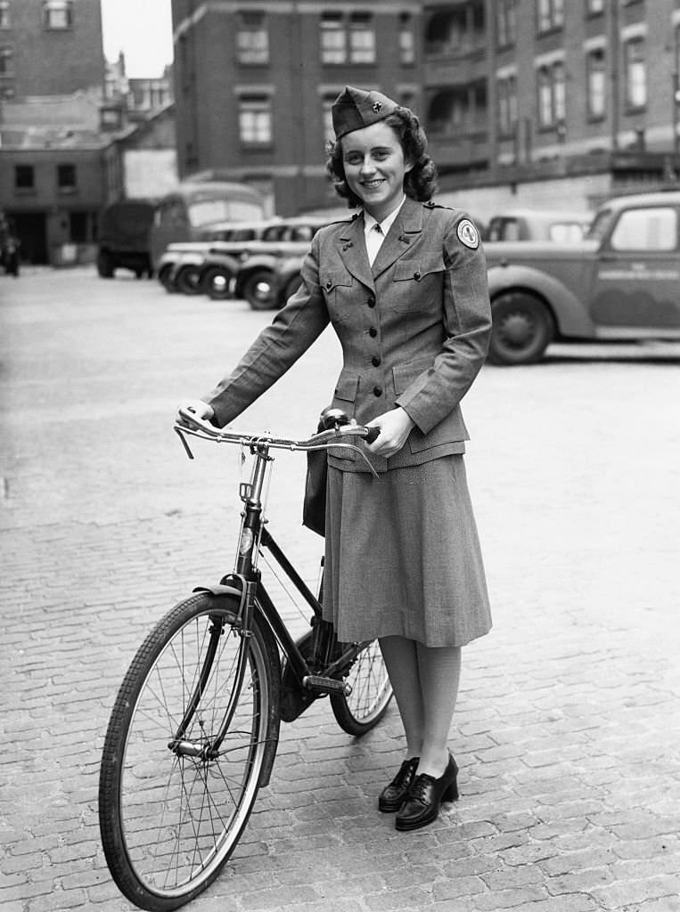#101 Kathleen Kennedy later Kathleen Cavendish, Marchioness of Hartington, whilst working for the American Red Cross in London, 1943.