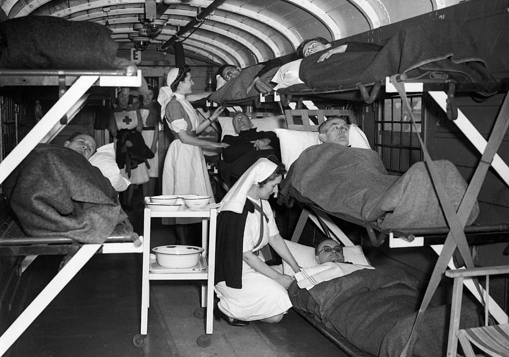 #23 Many trains in Britain, called “casualty evacuation trains,” have been converted to mobile hospitals during World War II.