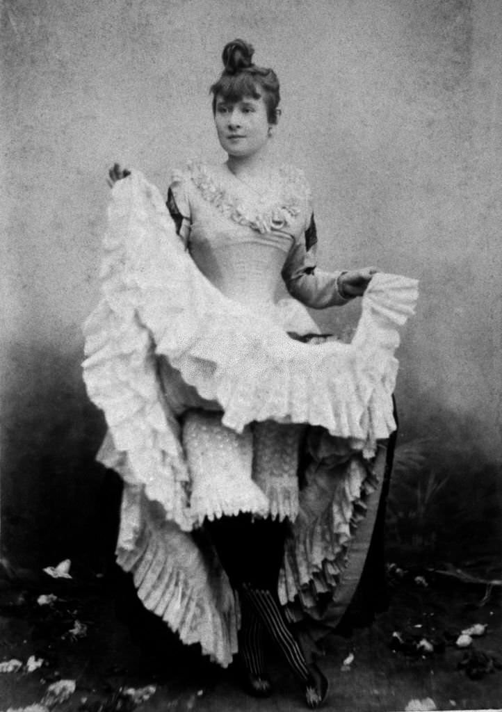 #107 La Goulue, popular cancan dancer in Paris, France, 1890s