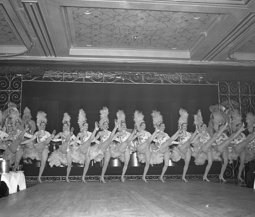 #42 Cancan Dancing in the Latin Quarter of New York City, 1957.