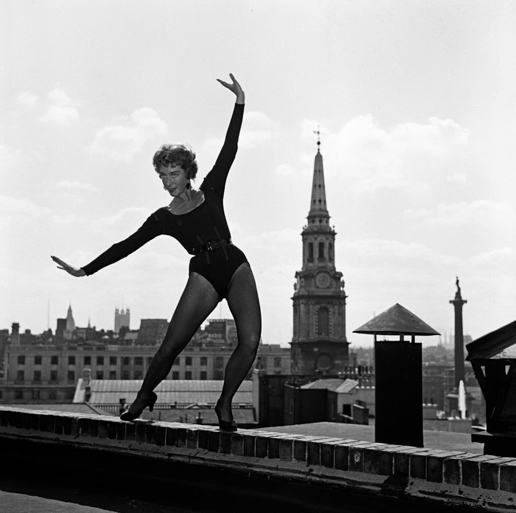 #58 Dancer Gillian Lynne, the lead solo dancer of a new American musical Can Can which is opening at the Stoll Theatre, 1954