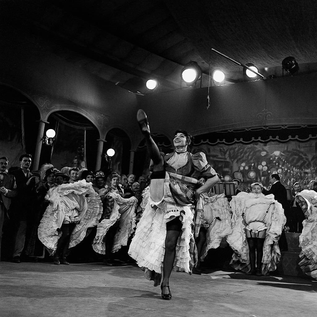 #64 Scene of the French cancan in the red mill in a broadcast reconstitution of Toulouse Lautrec’s life by Gilles Margaritis