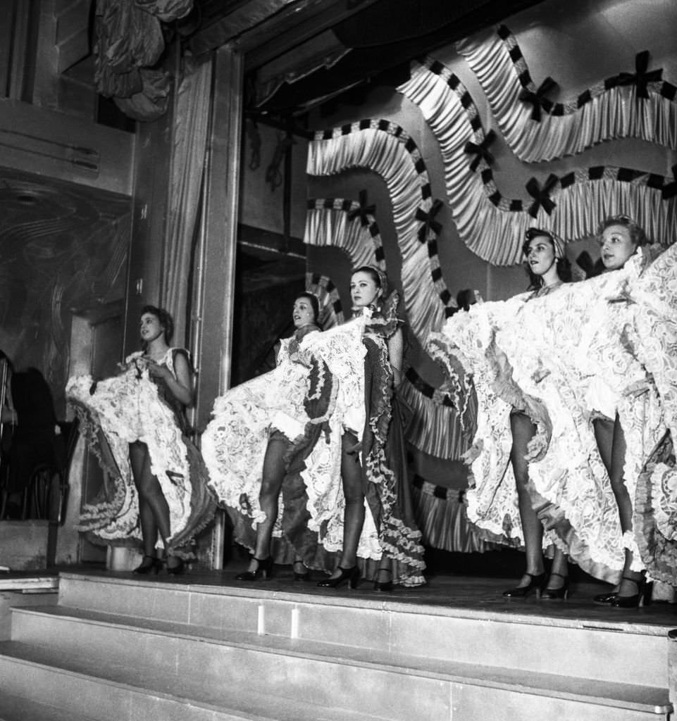 #70 The French cancan dancers of the ‘Bal Tabarin’ in London, 1953