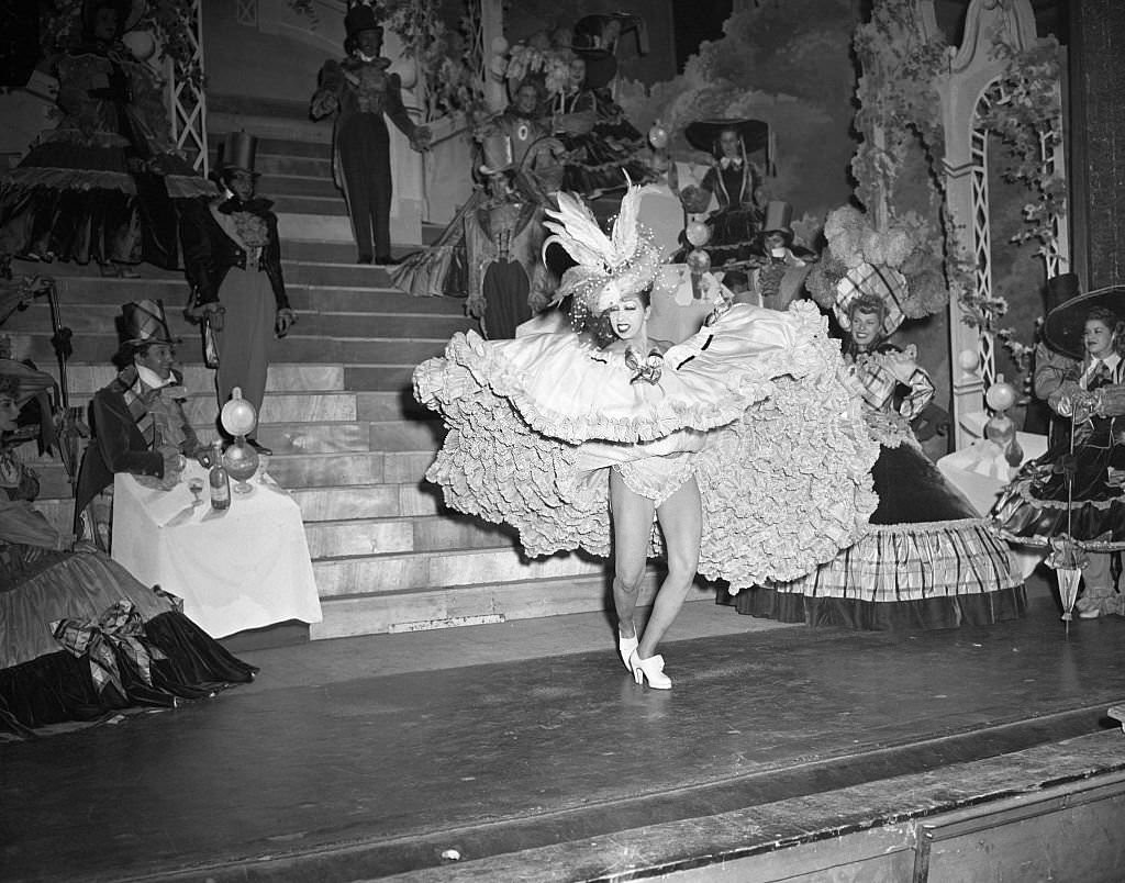 #75 Josephine Baker dancing the Can-Can in the “Bal Mabille” act.
