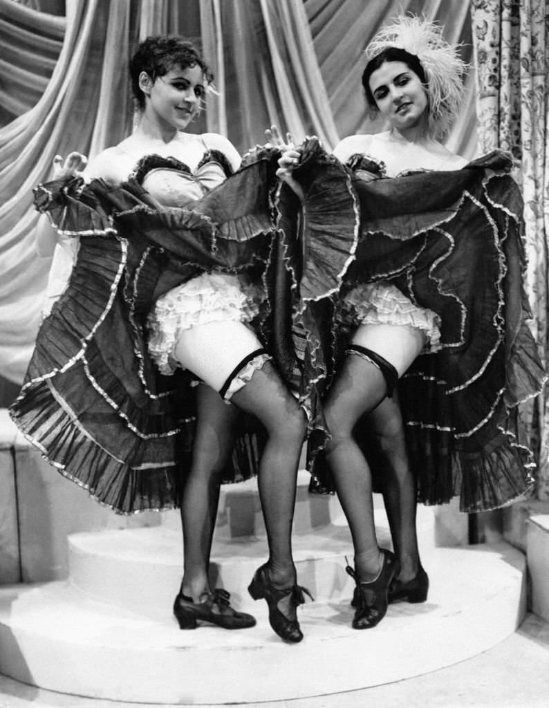 #9 Menes and Desta rehearse their cancan at Alexandra Palace on November 16, 1948
