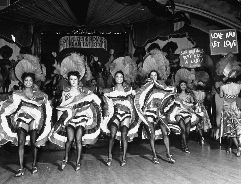 #84 A chorus line dancing the cancan at the Cotton Club.