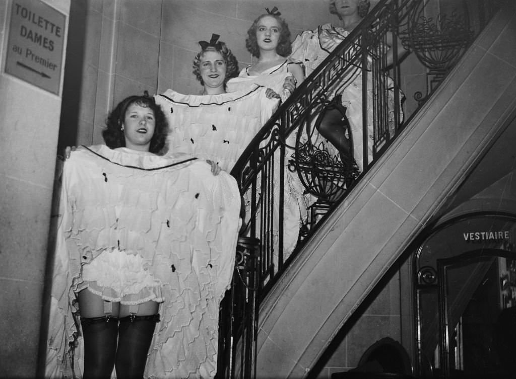 #13 French cancan dancers at Henry’s restaurant in Paris, 1935