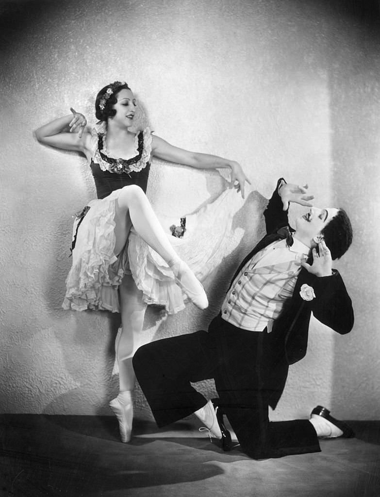 #85 Alexandra Danilova and Leonide Massine, as the cancan dancer dolls in Massine’s ballet of 1919
